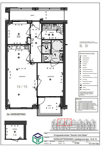 plattegrond 14,15 2e verdieping