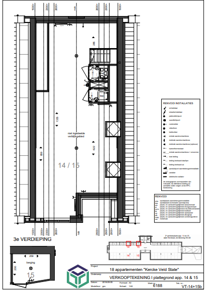 plattegrond 14,15 3e verdieping