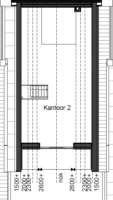 Verhuurtekening kantoor Kerkeveld 52 - 3e V